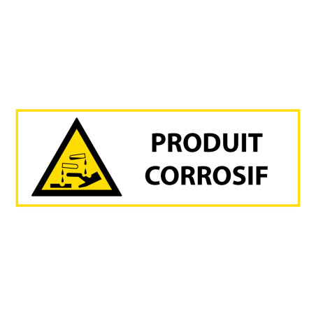Signalétique de danger - Picto produit corrosif - W023 - ISO 7010
