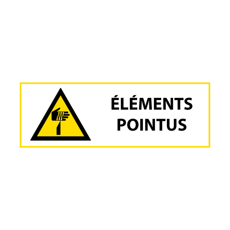 Signalétique de danger - Picto éléments pointus - W022 - ISO 7010
