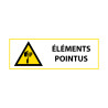 Signalétique de danger - Picto éléments pointus - W022 - ISO 7010