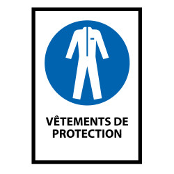 Panneau EPI - Vêtements de protection obligatoires - M010 - ISO 7010