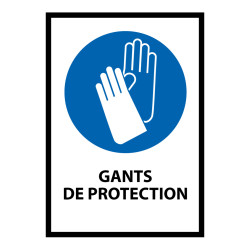 Panneau EPI - Gants de protection obligatoires - M009 - ISO 7001