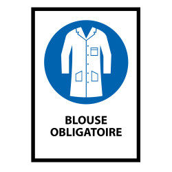 Panneau EPI – Port de la blouse obligatoire – Norme ISO 7001