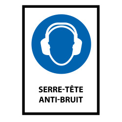 Panneau EPI - Serre-tête anti-bruit obligatoire - M003 - ISO 7001