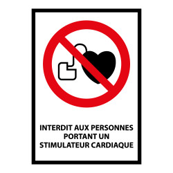Panneau d'interdiction - Stimulateur cardiaque - P007 - ISO 7010