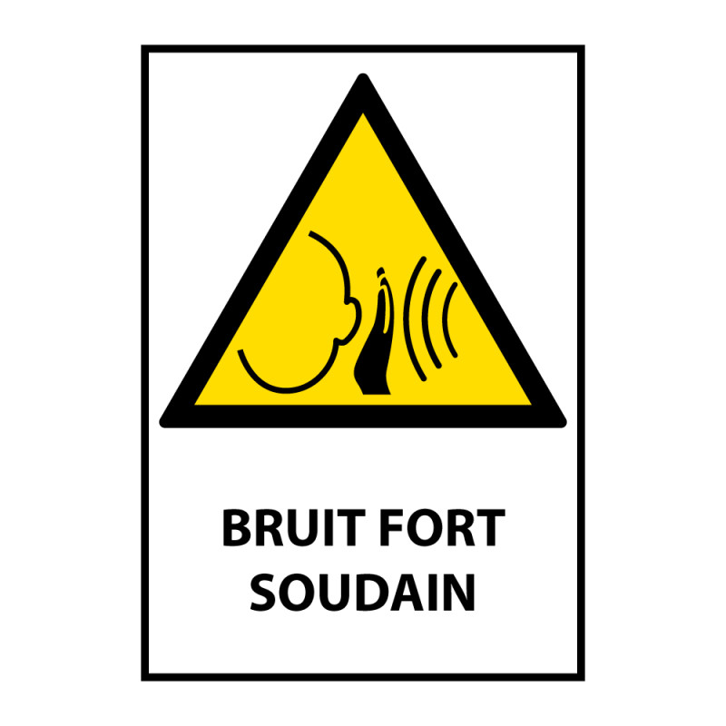 Panneau danger - Bruit fort soudain - W038 - ISO EN 7010A5480924