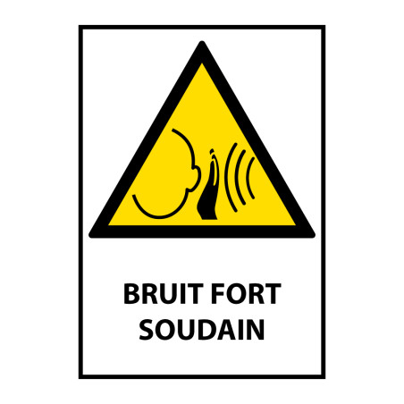 Panneau danger - Bruit fort soudain - W038 - ISO EN 7010A5480924