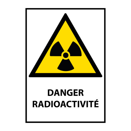 Panneau danger - Danger Radioactivité - W003 - ISO EN 7010
