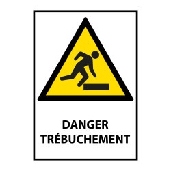 Panneau danger - Danger Trébuchement - W007 - ISO EN 7010