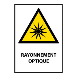 Panneau danger - Rayonnement optique - W027 - Norme ISO 7010
