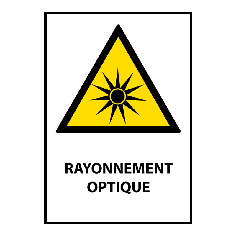 Panneau danger - Rayonnement optique - W027 - Norme ISO 7010