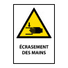 Panneau danger - Écrasement des mains - W024 - Norme ISO 7010