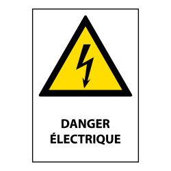 Panneau danger électrique - W012 – Conforme norme ISO EN 7010