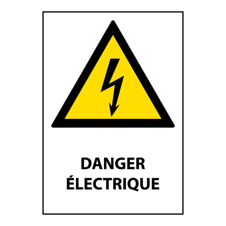 Panneau danger électrique - W012 – Conforme norme ISO EN 7010