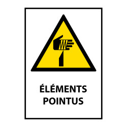 Panneau de danger - Eléments pointus - W022 - ISO EN 7010