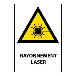 Panneau de danger - Rayonnement laser- W004 - ISO EN 7010