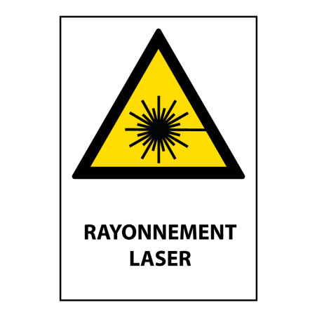 Panneau de danger - Rayonnement laser- W004 - ISO EN 7010