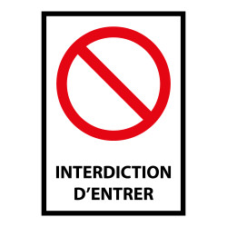 Panneau interdiction - Entrée interdite - P001 - ISO 7010