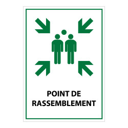 Panneau premiers secours - Point de Rassemblement - E007 - ISO 7010