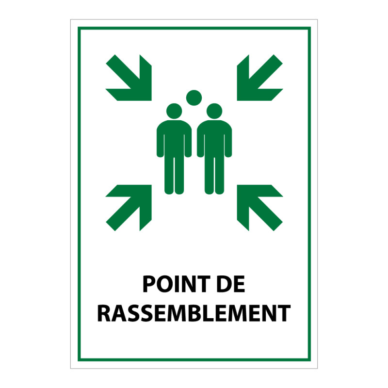 Panneau premiers secours - Point de Rassemblement - E007 - ISO 7010