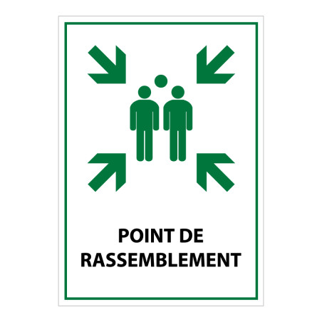 Panneau premiers secours - Point de Rassemblement - E007 - ISO 7010