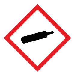 Lot d'étiquettes GHS04 Gaz sous pression - Losange - Vinyle laminé - 50 ex