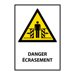 Panneau sécurité - W019 – Danger d’écrasement – ISO EN 7010