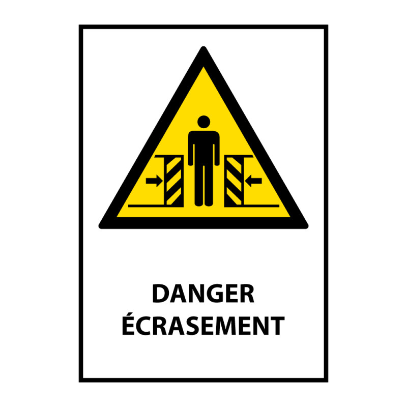 Panneau sécurité - W019 – Danger d’écrasement – ISO EN 7010