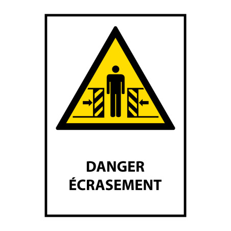 Panneau sécurité - W019 – Danger d’écrasement – ISO EN 7010
