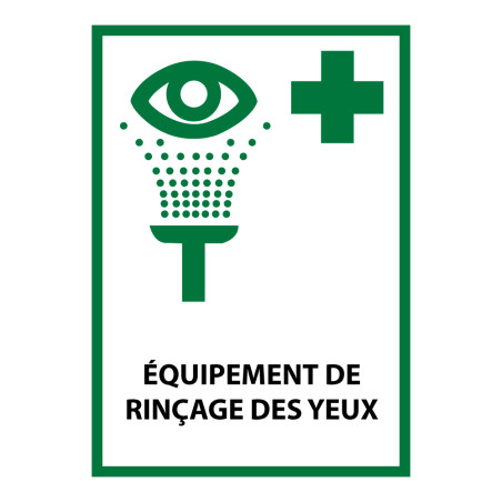 Panneau sécurité E011 – Rinçage oculaire – Norme ISO 7010