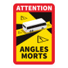 Adhésif - Danger Angles Morts BUS  170 x 250 mm - Vinyle