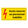 Panneau - Accès Réservé au Personnel Habilité - PVC - ISO 7010