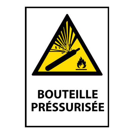 Panneau - Bouteille préssurisée - W029- format portrait