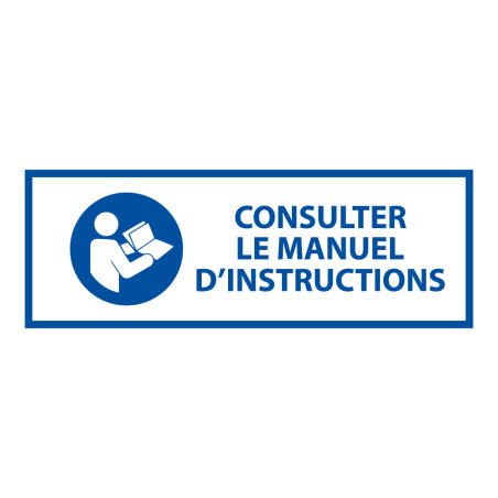 Panneau - Consulter le manuel d'instructions - M002 - ISO 7010
