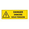 Panneau - Danger armoire sous tension - PVC - ISO 7010