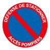 Panneau - Défense de stationner Accès pompiers - 250x250mm
