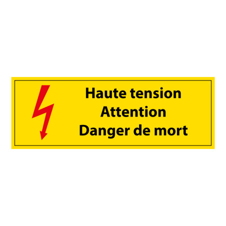 Panneau - Haute tension Danger de Mort - PVC - ISO 7010