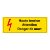 Panneau - Haute tension Danger de Mort - PVC - ISO 7010