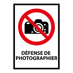 Panneau - Interdiction de photographier - P029 - ISO 7010