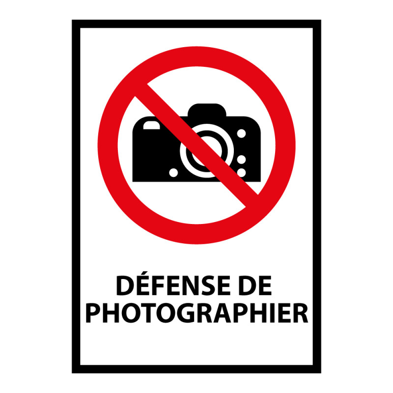 Panneau - Interdiction de photographier - P029 - ISO 7010