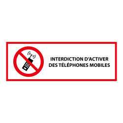 Panneau - Interdiction téléphones mobiles - P013 - ISO 7010