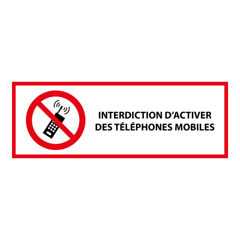 Panneau - Interdiction téléphones mobiles - P013 - ISO 7010