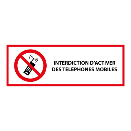 Panneau - Interdiction téléphones mobiles - P013 - ISO 7010
