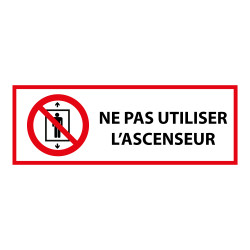 Panneau - Interdiction utiliser ascenseur personnes - ISO 7010