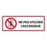 Panneau - Interdiction utiliser ascenseur personnes - ISO 7010