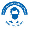 Panneau - Port du masque obligatoire dans les couloirs