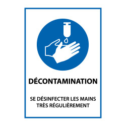 Panneau - Se désinfecter les mains - Vinyle/PVC - A5/A4