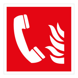 Panneau - Téléphone à utiliser en cas d'incendie - F006 - ISO 7010