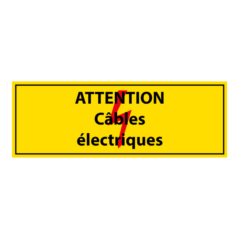 Panneau Danger - Câbles électriques - PVC - Norme ISO 7010