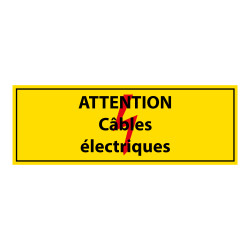 Panneau Danger - Câbles électriques - PVC - Norme ISO 7010