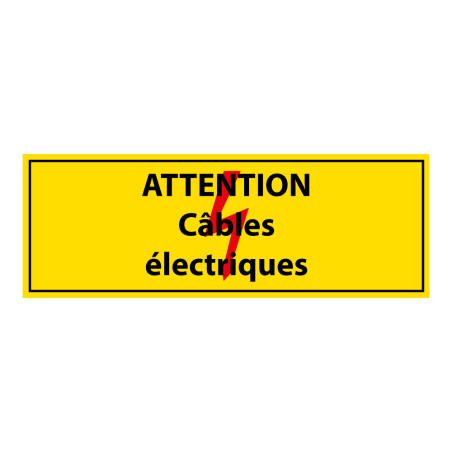Panneau Danger - Câbles électriques - PVC - Norme ISO 7010